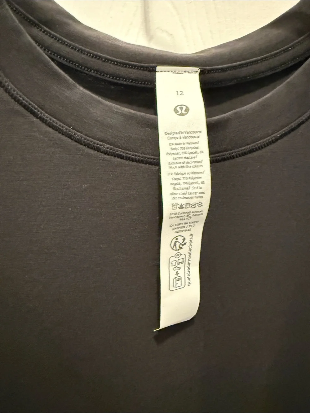 Lululemon Jersey Training Elastic-Hem Tank Black